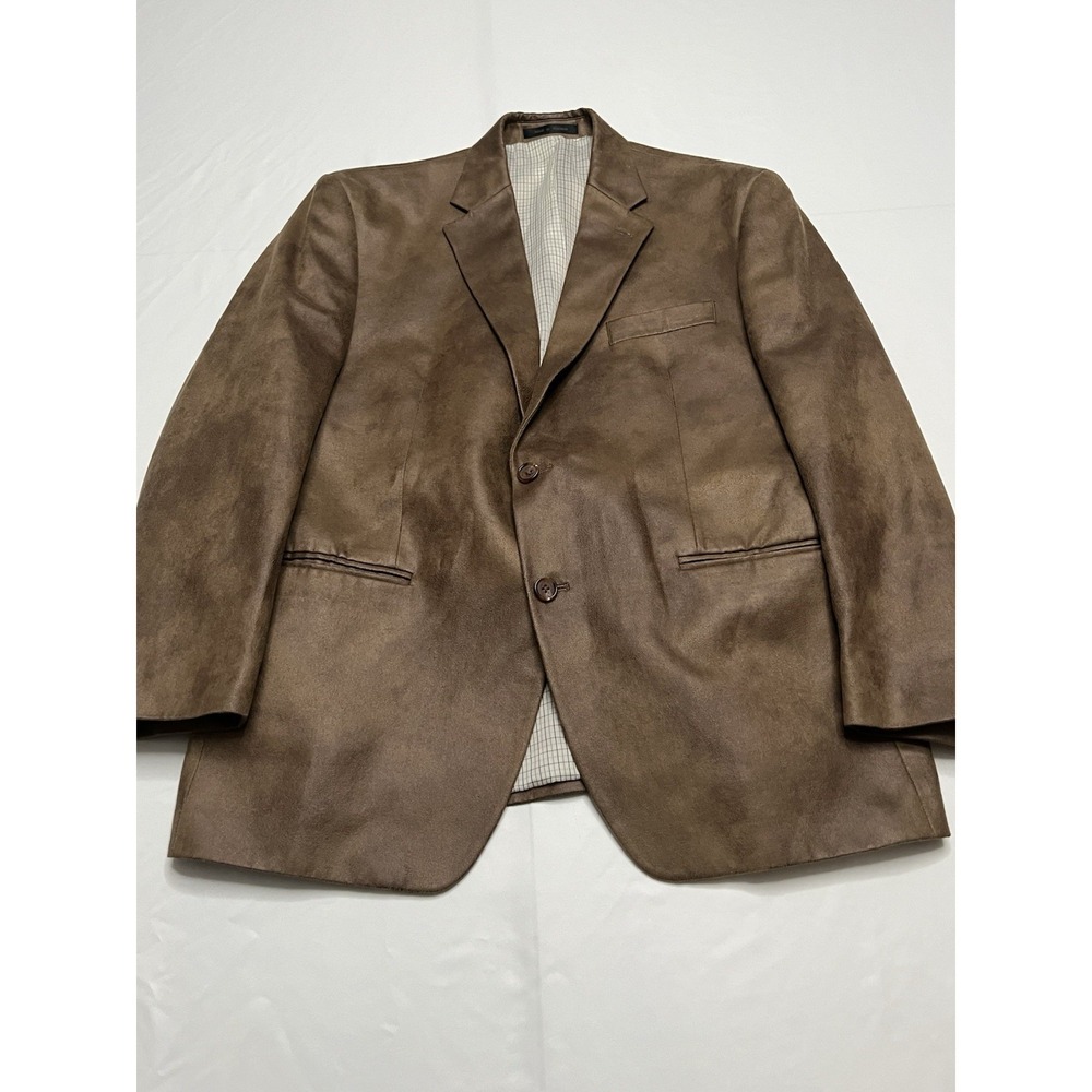 Men's Lauren Ralph Lauren Cotton Blend Suede Brown Sport Coat Blazer 42S